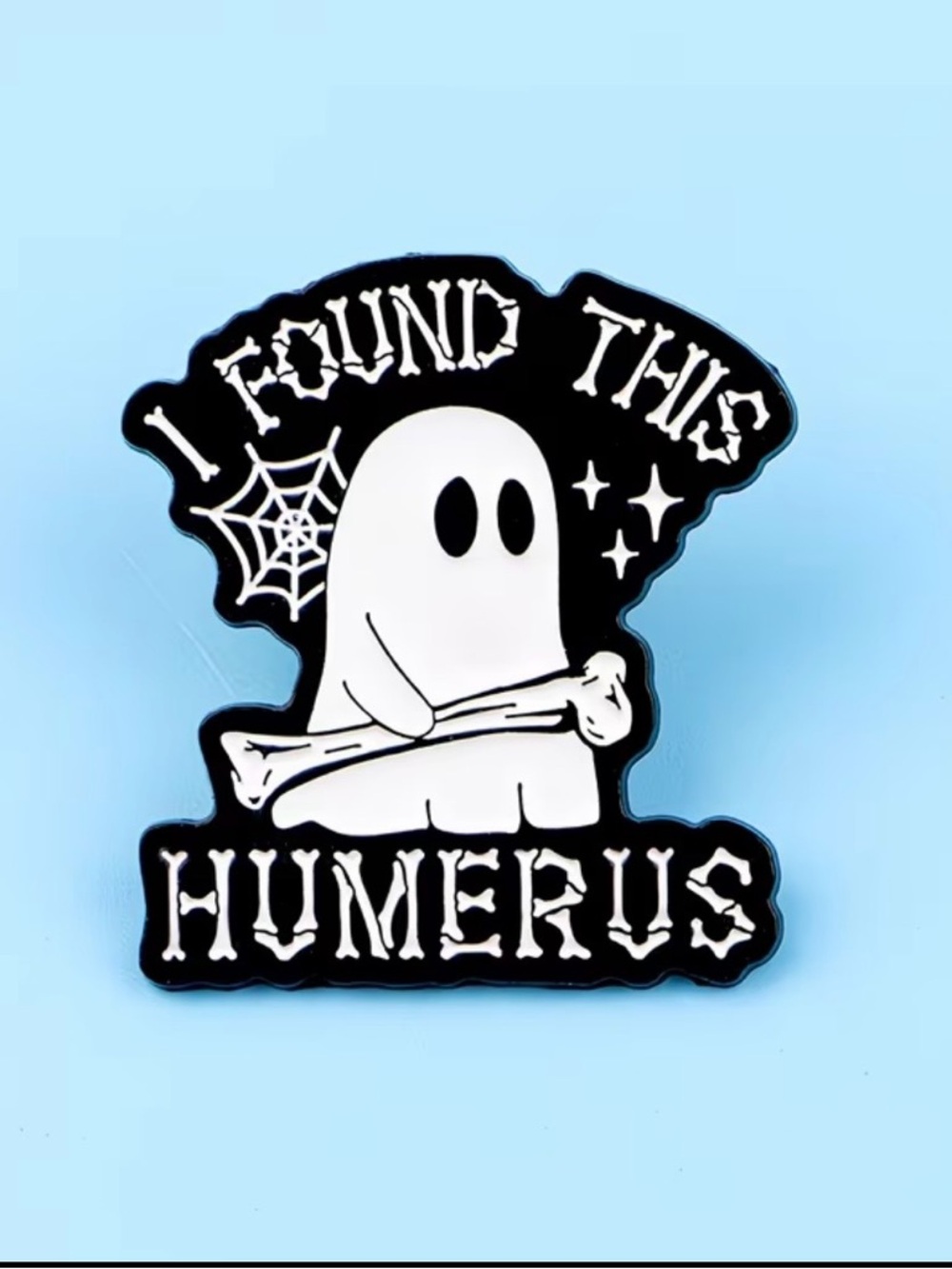 Ghost 'I Found This Humerus' Enamel Pin - Black & White - Picture 2 of 3